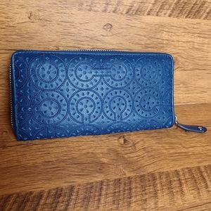 Lattice Coach Navy Blue Wallet